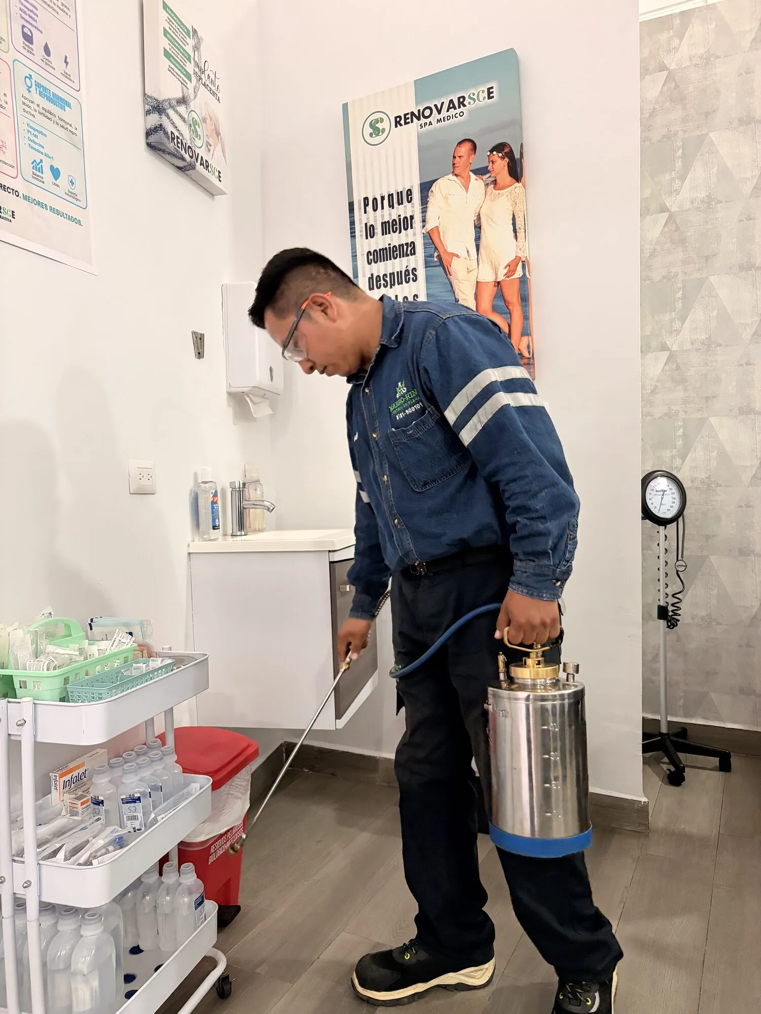 Fumigación en un consultorio